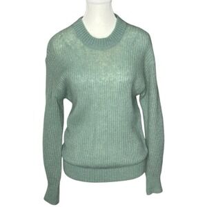 Everlane Women's Moss Green Alpaca Wool Lightweight Crewneck Sweater XXS/C36